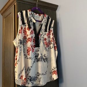 3X sleeveless blouse